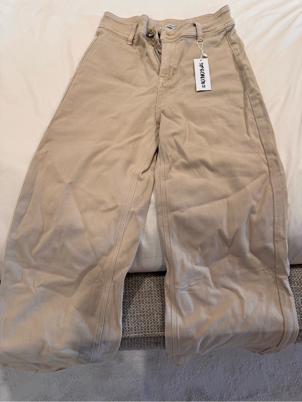 Amazon Women’s Wide-Leg Chinos in Light Khaki